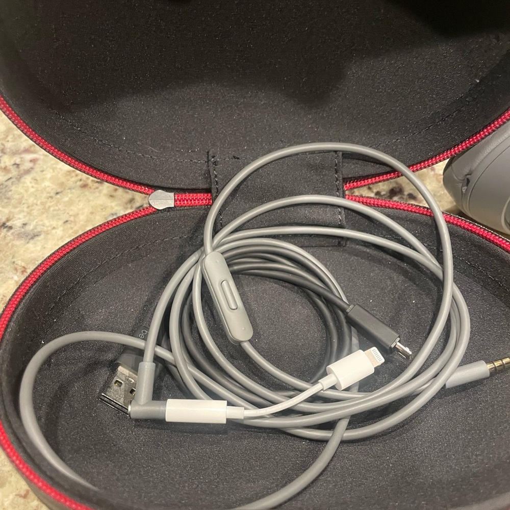 Gray Wired Earphones with USB and 3.5mm Jack